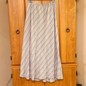 Lane Bryant Long A-line Striped Skirt
